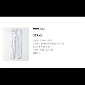 American Eagle mom jean, excellent condition